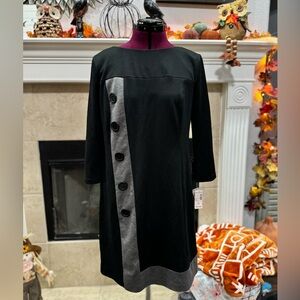 NWT size 10 Dressbarn, professional dress Black with button design